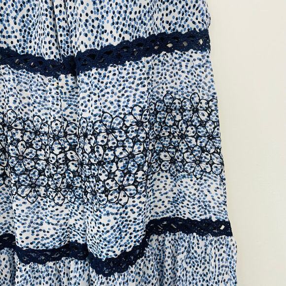 Alexis Lizbeth Wide-Leg Embroidered Crochet floral Pants size XL - Picture 2 of 8